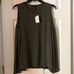 NWT cold shoulder sweater